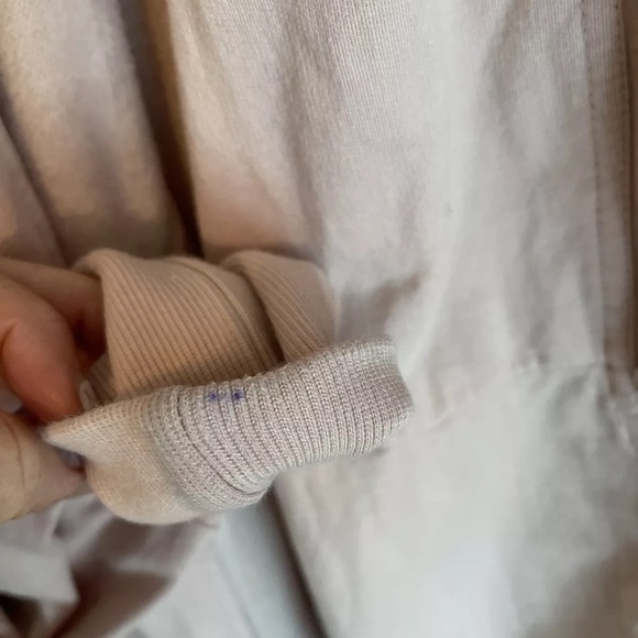 Young Fabulous And Broke Cardigan Jacket Sz M BLUSH Pink Hooded Wrap Drawstring - Picture 10 of 10